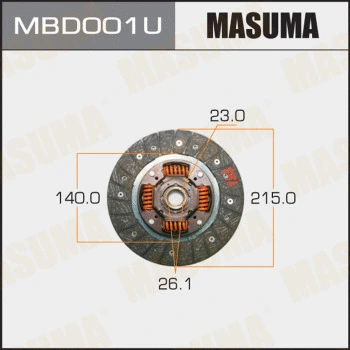 Disque d'embrayage MASUMA MBD001U