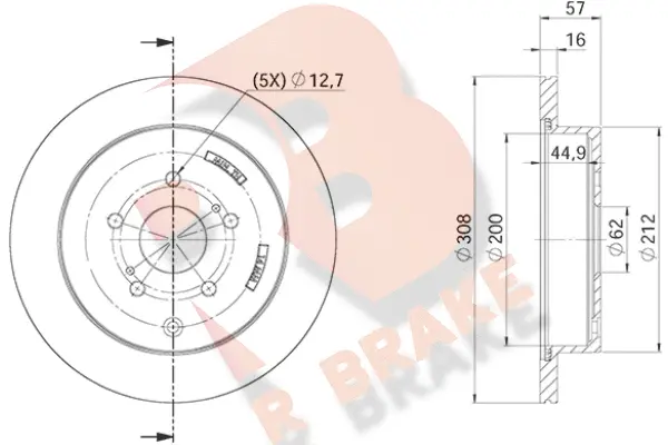 Disque de frein R BRAKE 78RBD24802