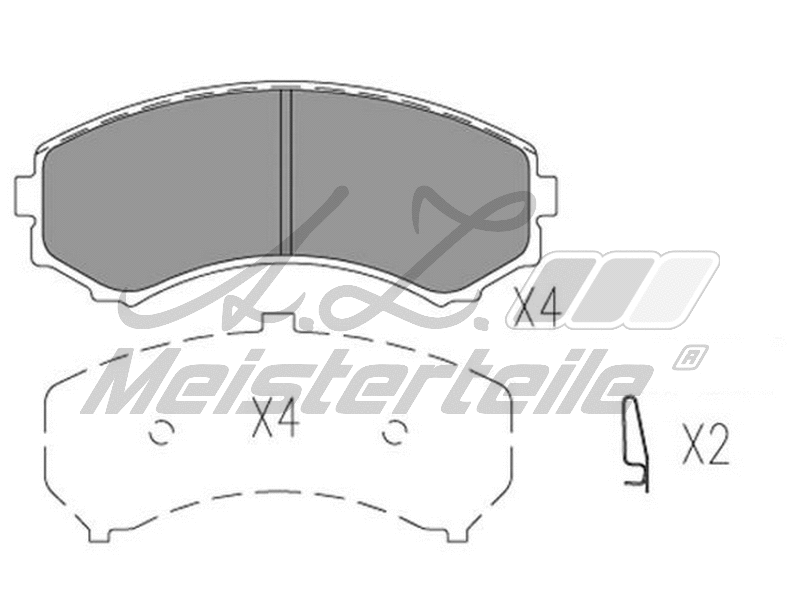 Kit de plaquettes de frein, frein à disque A.Z. Meisterteile AZMT-44-022-2474