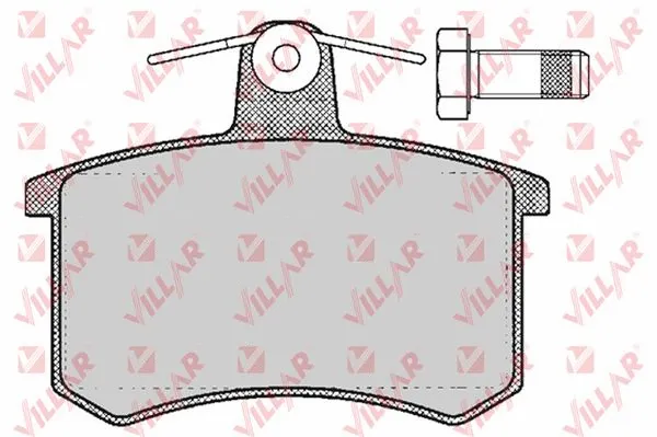 Kit de plaquettes de frein, frein à disque VILLAR 626.0215