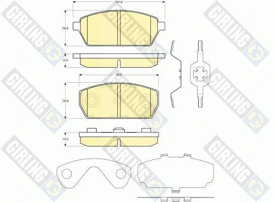Kit de plaquettes de frein, frein à disque GIRLING 6132349