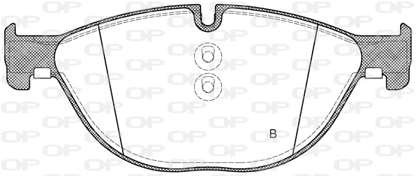 Kit de plaquettes de frein, frein à disque OPEN PARTS BPA1414.00
