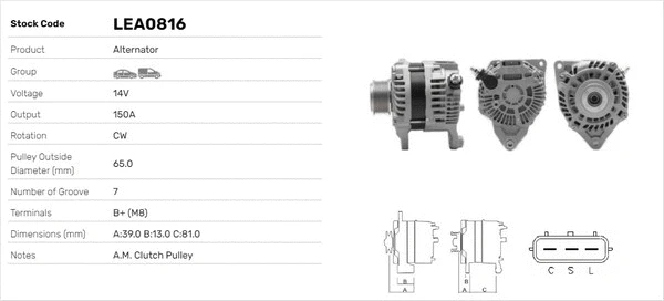 Alternateur LUSA LEA0816
