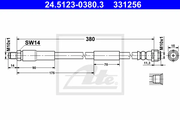 Flexible de frein ATE-APAC 24.5123-0380.3