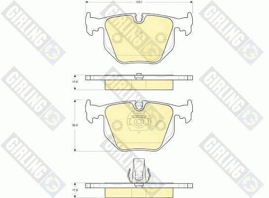 Kit de plaquettes de frein, frein à disque GIRLING 6115302