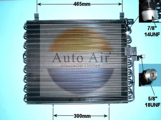 Condenseur, climatisation AUTO AIR GLOUCESTER 16-1191