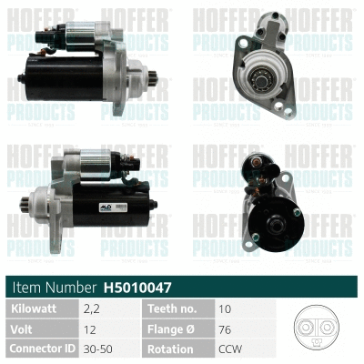 Démarreur HOFFER H5010047
