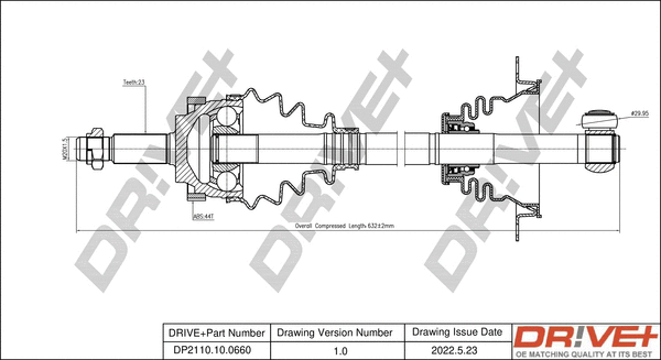Arbre de transmission Dr!ve+ DP2110.10.0660