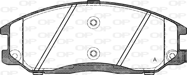 Kit de plaquettes de frein, frein à disque OPEN PARTS BPA0771.02
