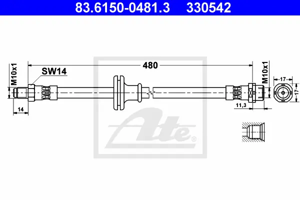 Flexible de frein ATE-APAC 83.6150-0481.3