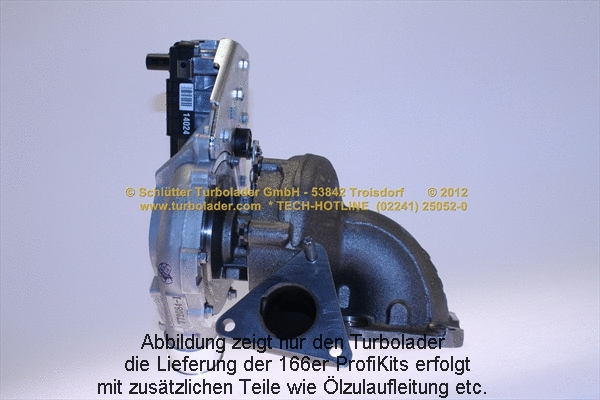 Turbocompresseur, suralimentation SCHLÜTTER TURBOLADER 166-00055