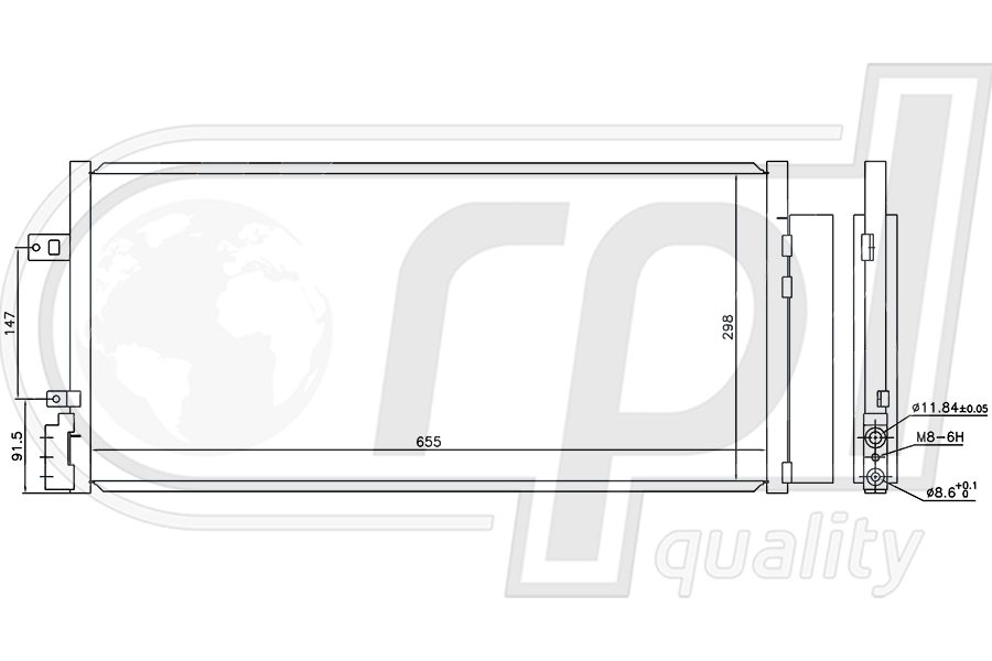 Condenseur, climatisation RPL QUALITY APCDDW5030