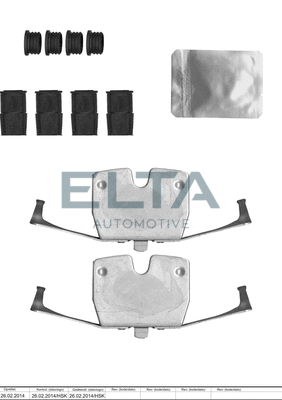 Kit d'accessoires, plaquette de frein à disque ELTA AUTOMOTIVE EA8776