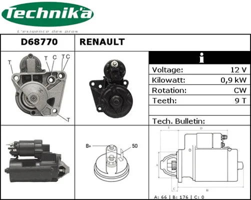 Démarreur Technika D68770