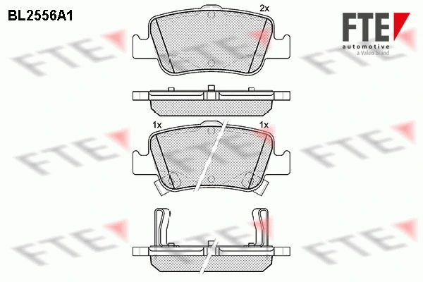 Kit de plaquettes de frein, frein à disque FTE 9010810