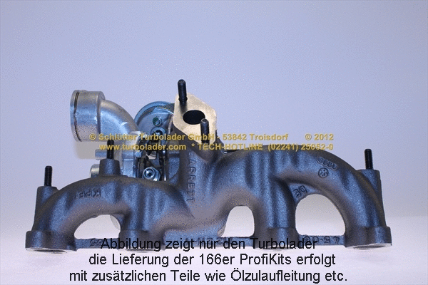 Turbocompresseur, suralimentation SCHLÜTTER TURBOLADER 166-00180MAX