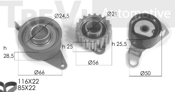 Kit de courroie crantée TREVI AUTOMOTIVE KD1157