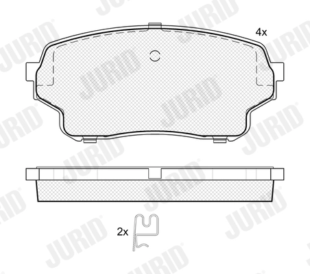 Kit de plaquettes de frein, frein à disque JURID 574095J