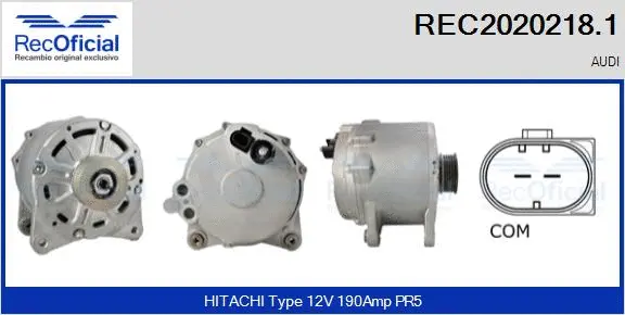 Alternateur RECOFICIAL REC2020218.1