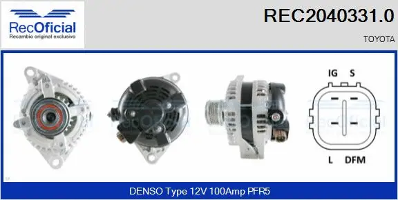 Alternateur RECOFICIAL REC2040331.0