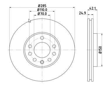 Disque de frein MTR 12108558