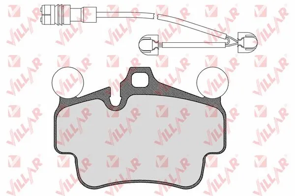 Kit de plaquettes de frein, frein à disque VILLAR 626.1559A