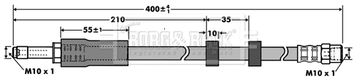 Flexible de frein BORG & BECK BBH7390