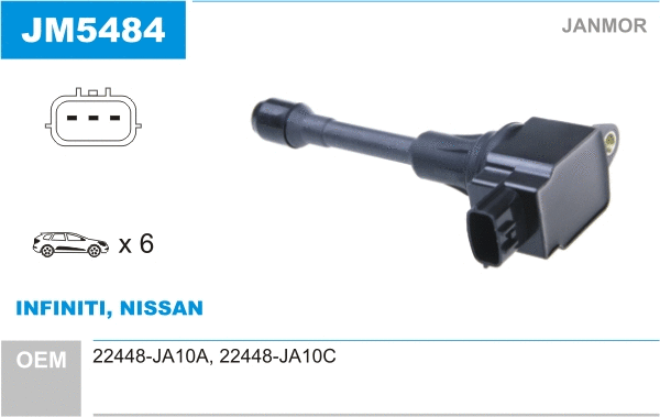 Bobine d'allumage JANMOR JM5484