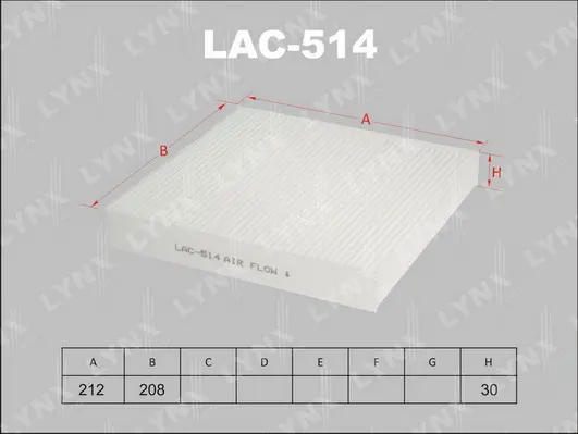 Filtre, air de l'habitacle LYNXAUTO LAC-514