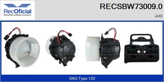 Pulseur d'air habitacle RECOFICIAL RECSBW73009.0