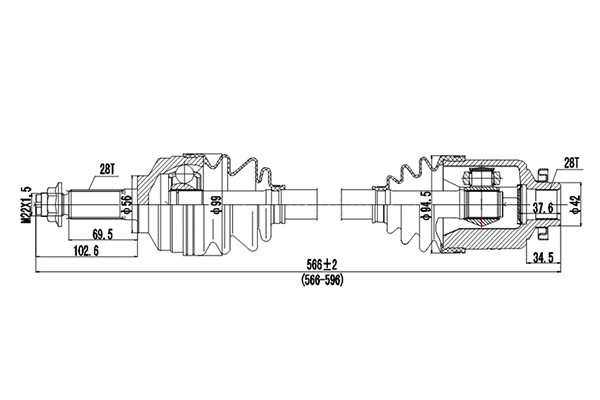Arbre de transmission DYNAMATRIX DDS227064