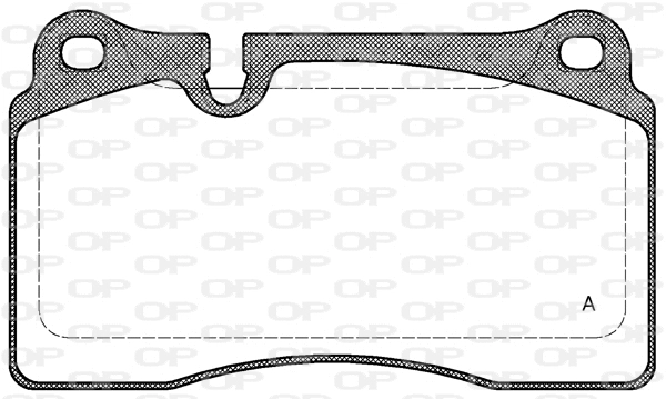 Kit de plaquettes de frein, frein à disque OPEN PARTS BPA1200.00