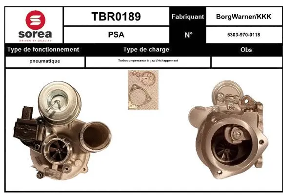 Turbocompresseur, suralimentation EAI TBR0189