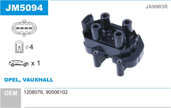 Bobine d'allumage JANMOR JM5094