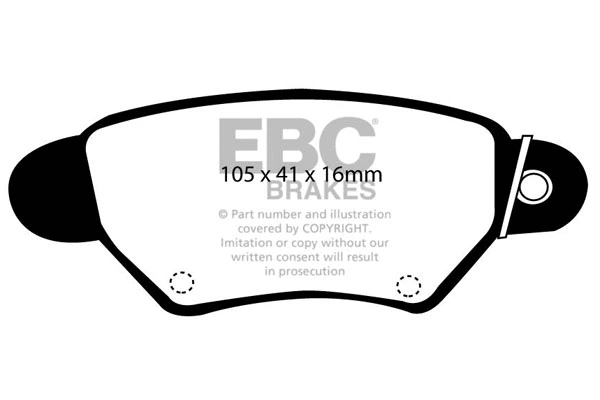 Kit de plaquettes de frein, frein à disque EBC Brakes DP21186