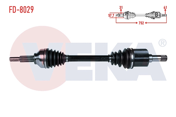 Arbre de transmission VEKA FD-8029