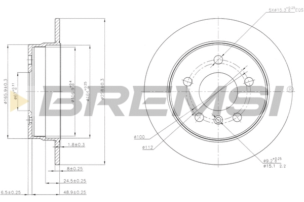 Disque de frein BREMSI CD7258S