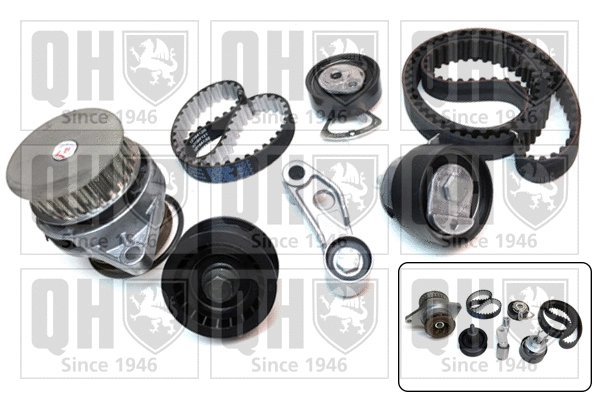 Pompe à eau + kit de courroie crantée QUINTON HAZELL QBPK5821