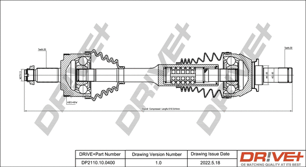 Arbre de transmission Dr!ve+ DP2110.10.0400