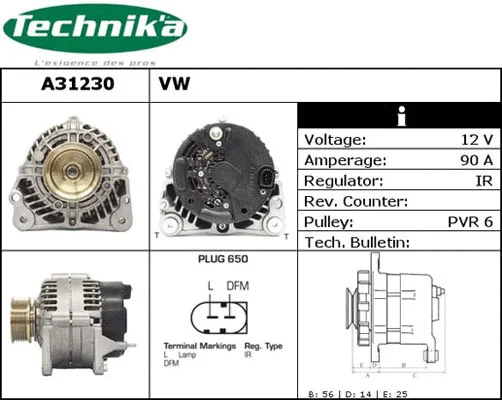 Alternateur Technika A31230