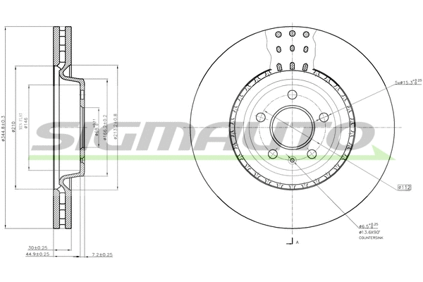 Disque de frein SIGMAUTO DBB997V