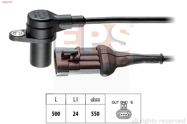 Capteur, vitesse de rotation du moteur EPS 1.953.171