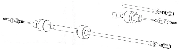 Tirette à câble, commande d'embrayage CEF CT01125