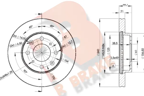 Disque de frein R BRAKE 78RBD21701