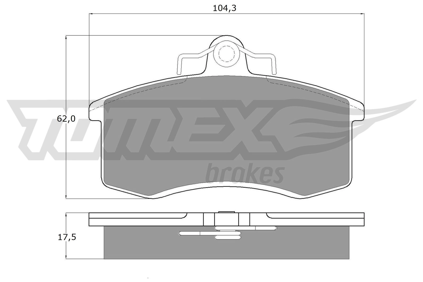 Kit de plaquettes de frein, frein à disque TOMEX Brakes TX 10-36