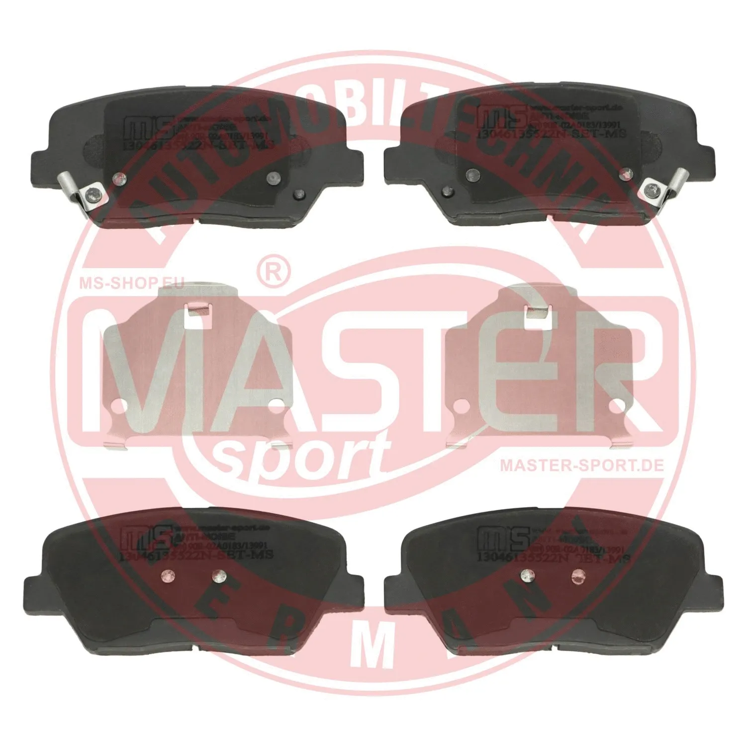Kit de plaquettes de frein, frein à disque MASTER-SPORT GERMANY 13046135522N-SET-MS