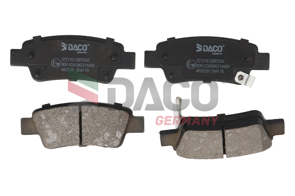 Kit de plaquettes de frein, frein à disque DACO Germany 321216