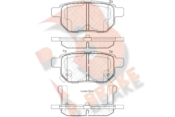 Kit de plaquettes de frein, frein à disque R BRAKE RB1899