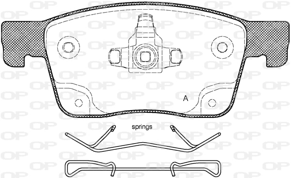 Kit de plaquettes de frein, frein à disque OPEN PARTS BPA1679.02