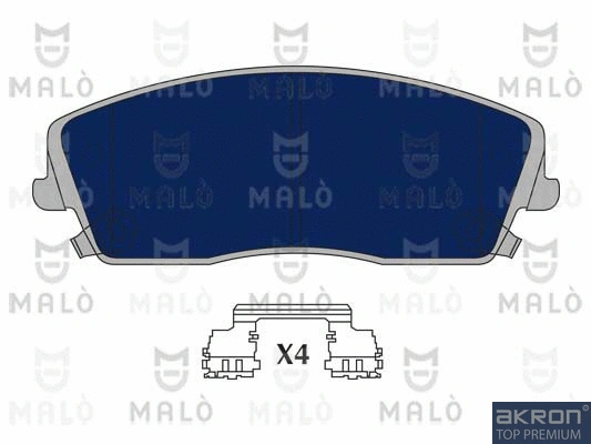 Kit de plaquettes de frein, frein à disque AKRON-MALÒ 1051071